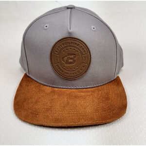 NWOT Bodybuilding dot com Men's Hat One-Size Snapback Quality  CapLeather Bill